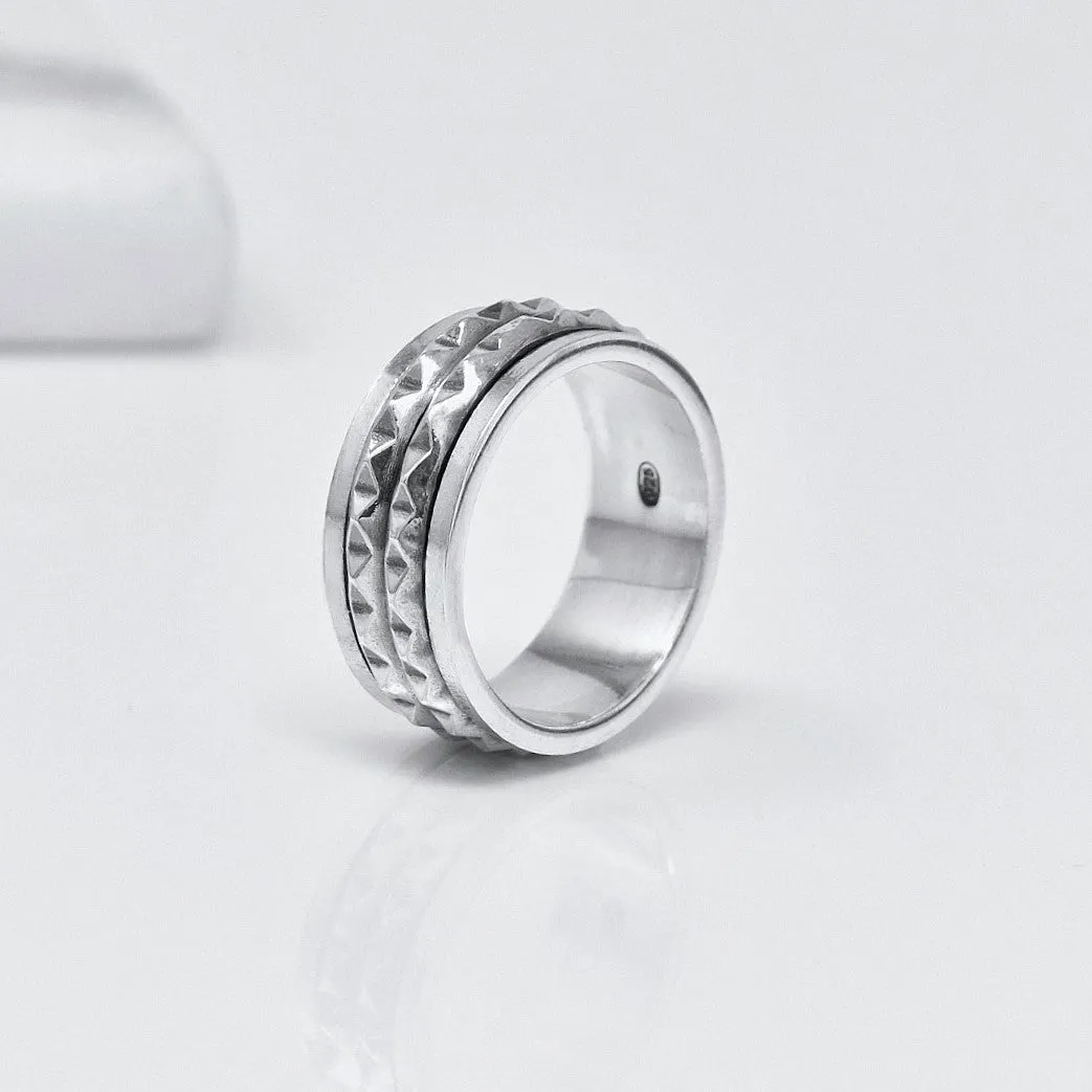 Women's 9mm Sterling Silver Chunky Thumb Ring