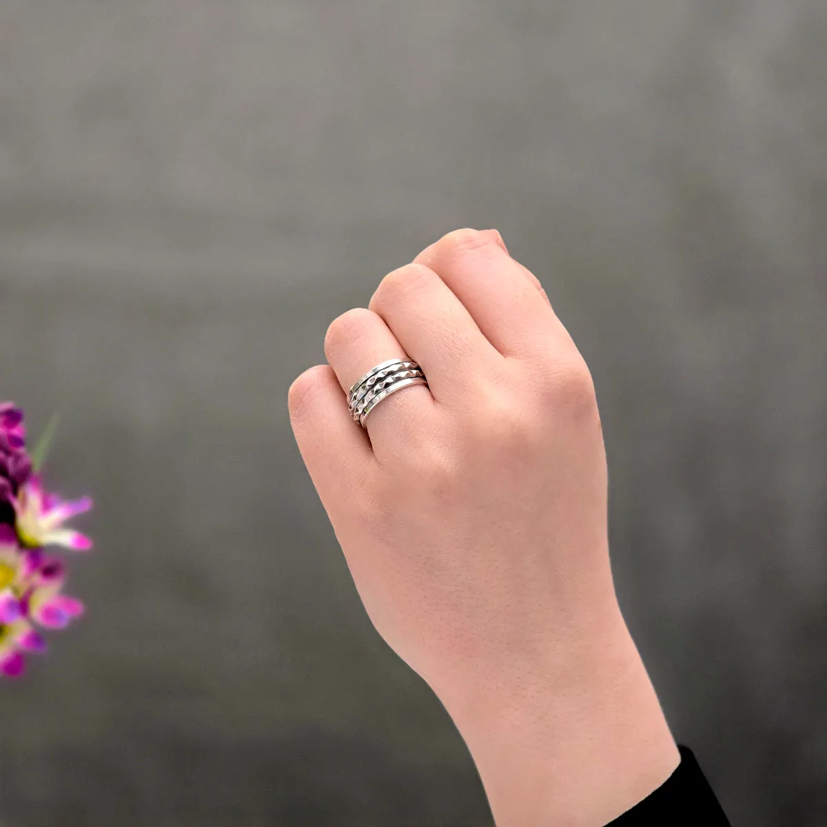 Women's 9mm Sterling Silver Chunky Thumb Ring