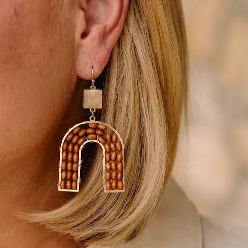 Wooden It Be Nice Wooden Arch Earrings